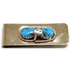 Image 1 : Zuni Turquoise Sterling Silver Snake Money Clip - Effie Calavaza