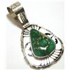 Image 2 : Navajo Broken Arrow Turquoise Sterling Silver Pendant - Eugene Belone