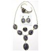 Image 1 : Navajo Charoite 4-Piece Set - Eugene Belone