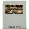 Image 1 : Navajo 12k Gold Fill over Sterling Silver Turtle Post Earrings - Tommy Singer