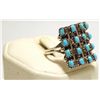 Image 2 : Navajo Turquoise Dots Sterling Silver Men's Ring - Irene J