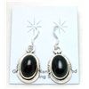 Image 1 : Navajo Onyx Hanging Egg Earrings