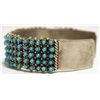 Image 3 : Zuni Turquoise Dots Sterling Silver Cuff Bracelet - Peter & Vivian Haloo