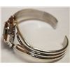 Image 3 : Navajo Citrine Sterling Silver Cuff Bracelet - Eugene Belone