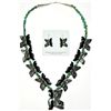 Image 1 : Zuni Black Jet Fetish Necklace & Earrings Set - Dilbert Gasper