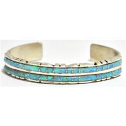 Zuni Opal Sterling Silver Cuff Bracelet - Sheldon Lalio