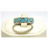 Image 1 : Zuni Turquoise Inlay Sterling Silver Men's Ring - Jim Haloo