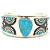 Image 1 : Navajo Turquoise Sterling Silver Cuff Bracelet - Michael Perry