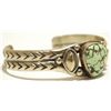 Image 2 : Old Pawn Navajo Carico Lake Turquoise Sterling Silver Cuff Bracelet - Lydia Begay