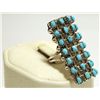 Image 2 : Zuni Turquoise Dots Sterling Silver Women's Ring - Lorene Tucson