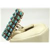 Image 3 : Zuni Turquoise Dots Sterling Silver Women's Ring - Lorene Tucson