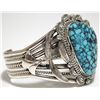 Image 2 : Navajo Spider Web Kingman Turquoise Sterling Silver Cuff Bracelet - Mary Ann Spencer