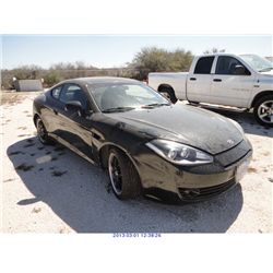 2008 - HYUNDAI TIBURON//REBUILT SALVAGE TITLE