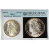Image 1 : 1885O Morgan $ in slab as a 65 but we feel it is a 64  est $75-$80