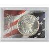 Image 1 : 1996 silver US Eagle KEY DATE  est $60-$65