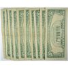 Image 2 : ( 10 ) AVERAGE CIRCULATED U.S. $5.00  RED SEAL NOTES, ALL ARE COMPLETE