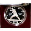 Image 1 : 1992 OLYMPIC PROOF COMMEMORATIVE SILVER DOLLAR ( BASEBALL )