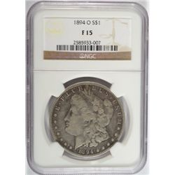 1894-O MORGAN DOLLAR MS61 F-VF 15
