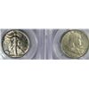 Image 2 : 1944 WALKING LIBERTY HALF DOLLAR PCGS AU-58, & 1948 FRANKLIN HALF  PCGS AU-55