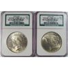 Image 1 : 1922-23  Peace $   NGC 64 Collector set BINION #1568 of 2124   est  $175-$200