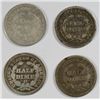 Image 2 : 1850O good-52 VG and 2 with problems 38 & 45 SEATED LIBERTY HALF DIMES EST $50-$