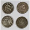 Image 1 : 1853PO-54PO Seated Liberty half dimes  VF  est $100-$110