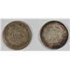 Image 2 : 1861  XF-1872  VF Seated Liberty half dimes     est $55-$60