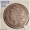 Image 1 : 1893-CC MORGAN SILVER DOLLAR