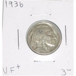 1936 Buffalo Nickel VF+ **
