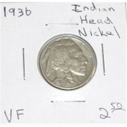 1936 Buffalo Nickel VF *