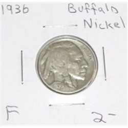1936 Buffalo Nickel F *