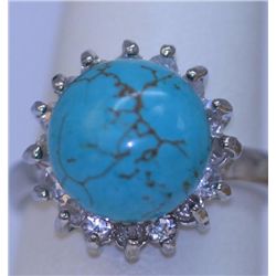 TURQOUISE AND CZ RING