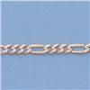 Image 2 : Genuine 16" 14k  Gold-Yellow 3.0mm Rhod Figaro Chain