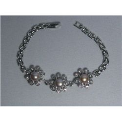 NOBLE PURPLE PEARL CZ BRACELET;