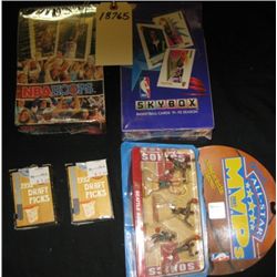 1 box Hoops, 1 box Sky Box Basketball Trading Card