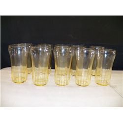 Vintage 10- Yellow Depression Glasses