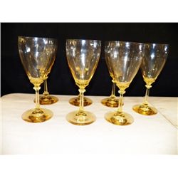 Vintage 7-Yellow Depression Glasses