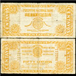 1941 WW2 Guerrilla Rebel Philippines 50c Note Iloiol (CUR-007182)