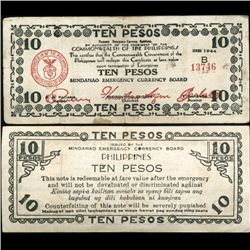 1944 WW2 Guerrilla Rebel Philippines 10P Note Mindinao (CUR-007269)