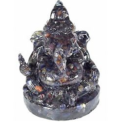 670ct. Nice Blue Sapphire Ganesh Buddha Statue (GEM-004903)