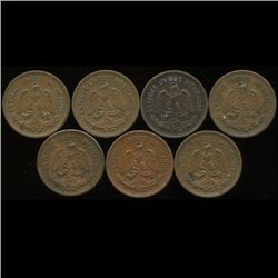 1929-43 Mexico 1c VF/AU 7pcs (COI-009990)