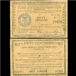 1943 WW2 Guerrilla Rebel Philippines 50c Note Mindanao (CUR-007189)