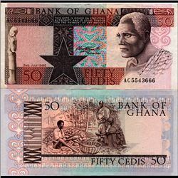 1980 Ghana 50 Cedi Note Crisp Unc (CUR-007082)
