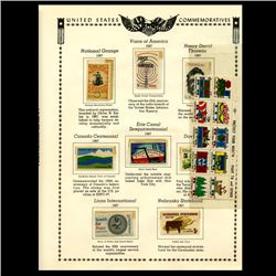 1967 US Stamp Album Page 18pcs (STM-001916)