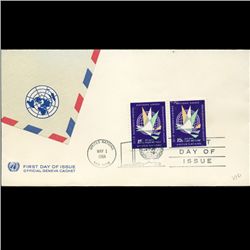 1964 UN First Day Pair Postal Cover (STM-002467)