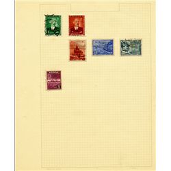 1940s Norway Hand Made Stamp Album Page 6pcs (STM-000268)