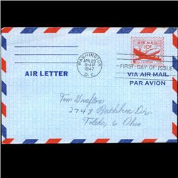 1947 US First Day Postal Stationary Postal Cover (STM-002132)