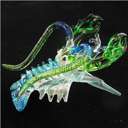 Handcrafted Blown Glass Crawfish (DEC-001000)