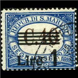 1936 San Marino 1L Overprint Postage Due (STM-000833)