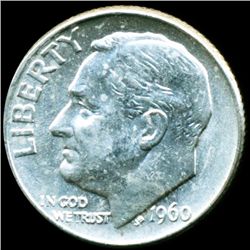 1960D FDR Silver 10c MS64 Full Bands (COI-011659)